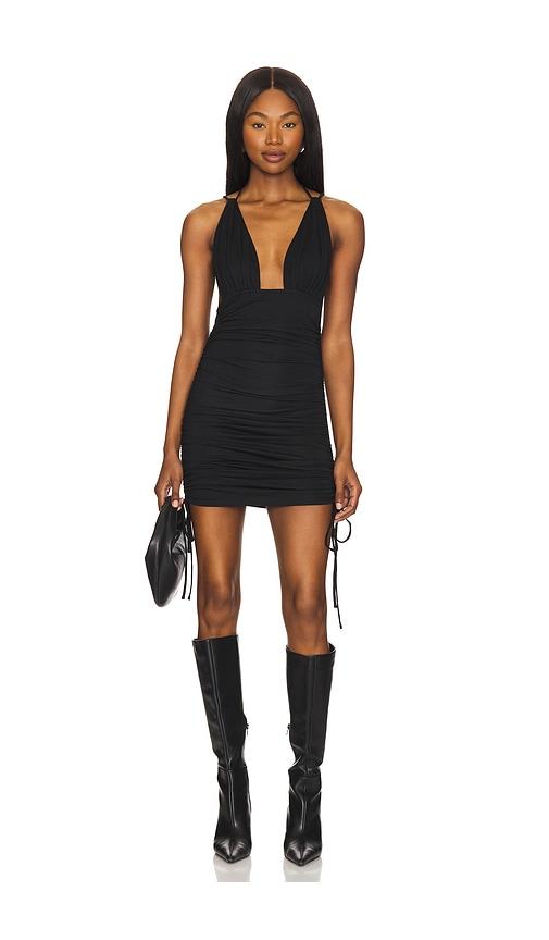 h:ours brooklyn mini dress in black. - size m (also in xxs)