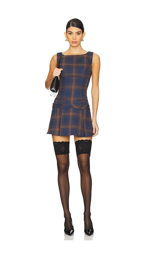 h:ours mila mini dress in navy. - size l (also in xl, xxs)