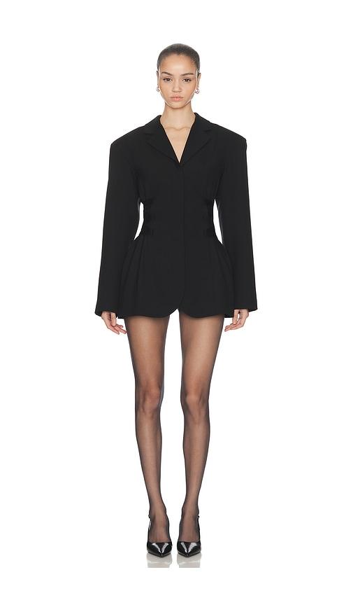 haelo brace blazer dress in black. - size s (also in xl, xs, xxs)