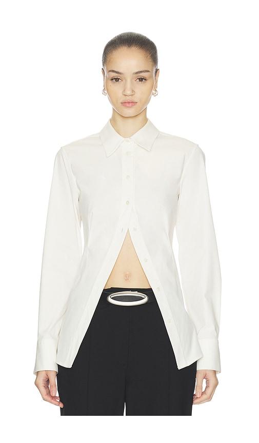 haelo cinch back shirt in white. - size m (also in s, xs, xxs)