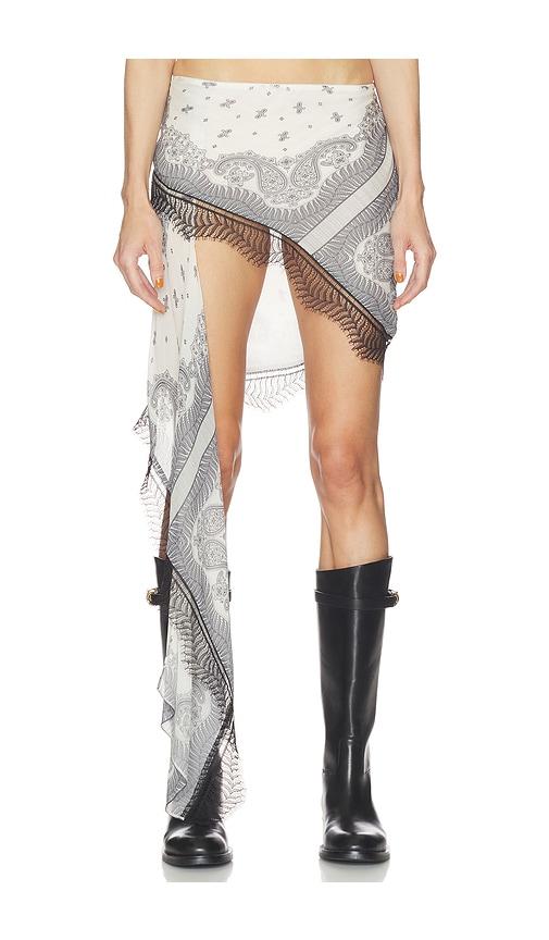 haelo spiral bandana skirt in white. - size l (also in m, s, xl)