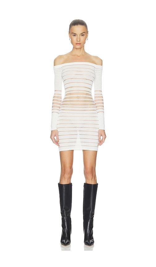 haelo veiled mini dress in white. - size l (also in xs, s, m, xl)