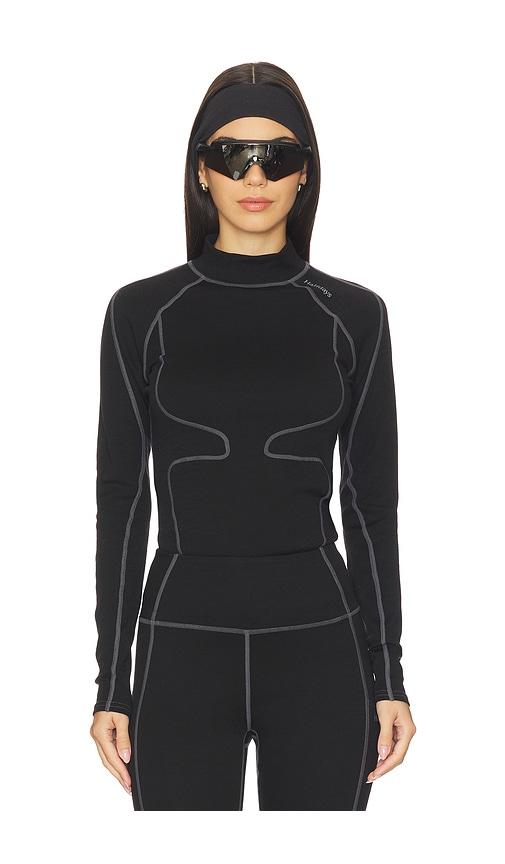 halfdays fay top in black. - size l (also in s, xs, m, xl)