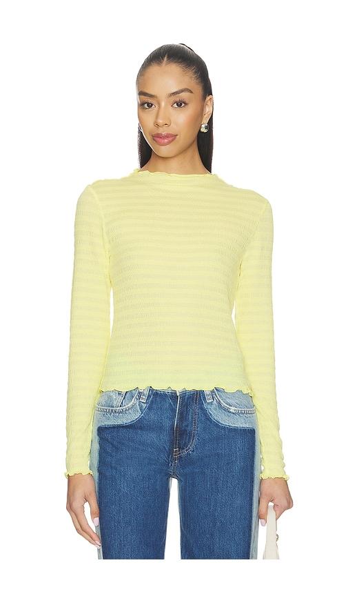 halfdays ynes long sleeve top in yellow. - size s (also in xl, xs)