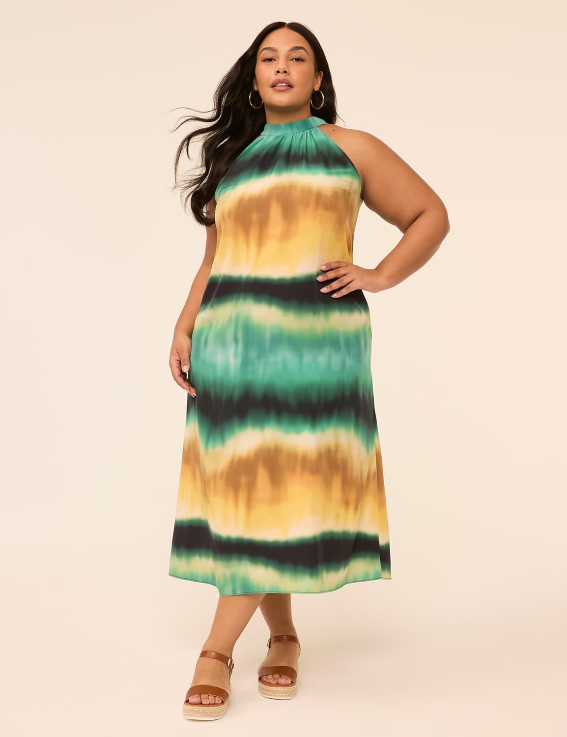 halter-neck maxi dress