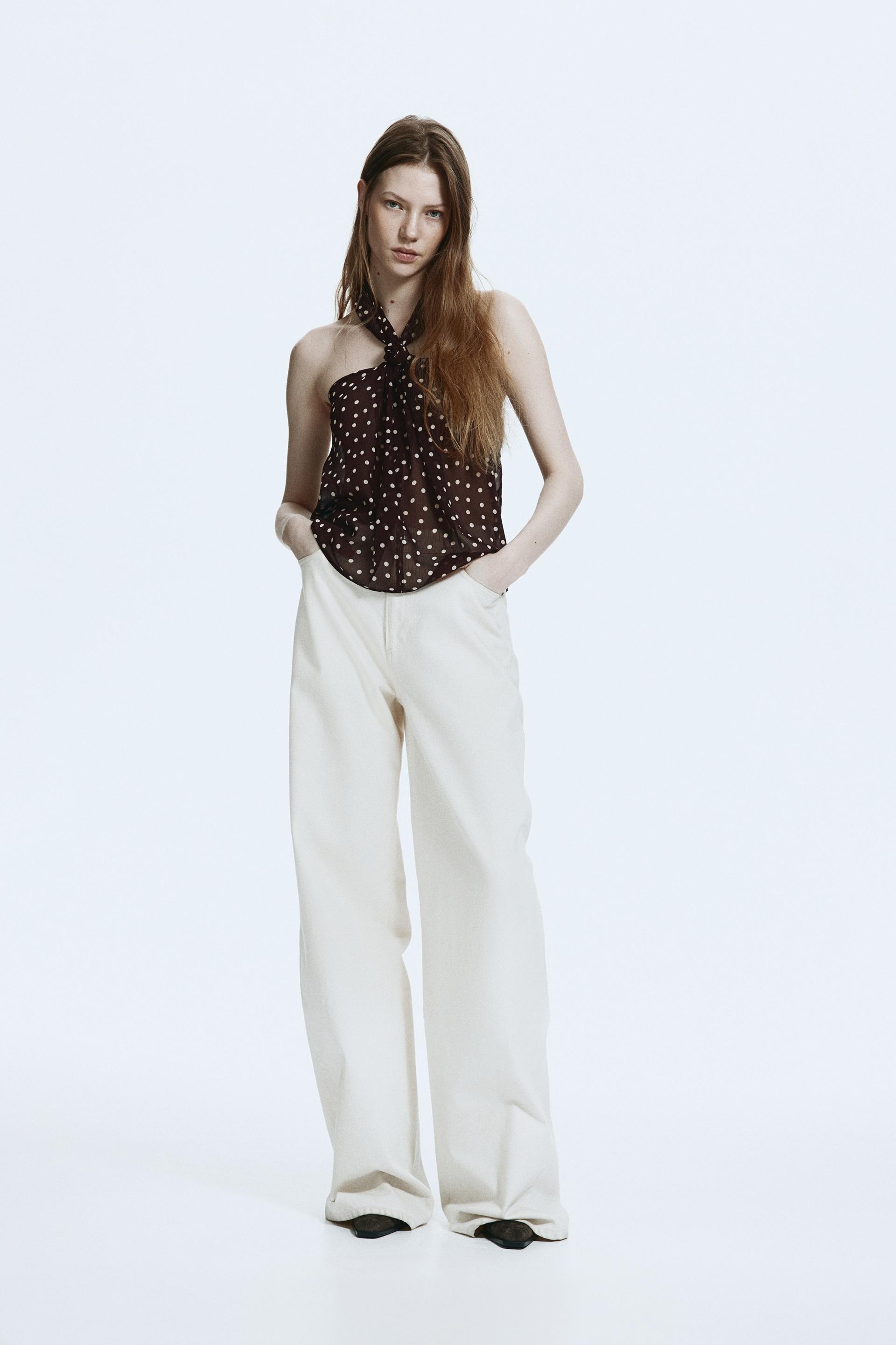 halterneck chiffon top
