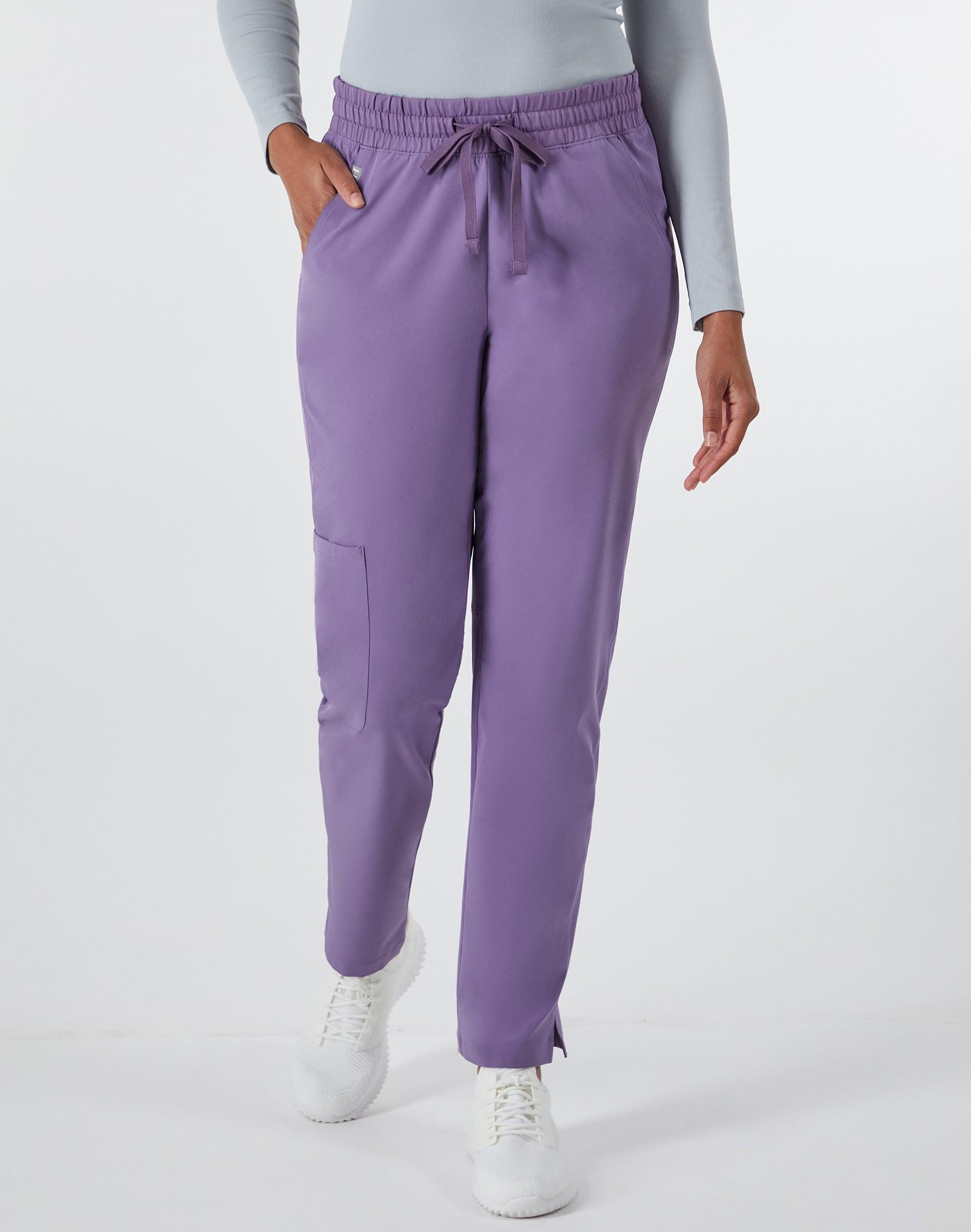 hanes comfort fit scrubs women's scrub pants soft plum l