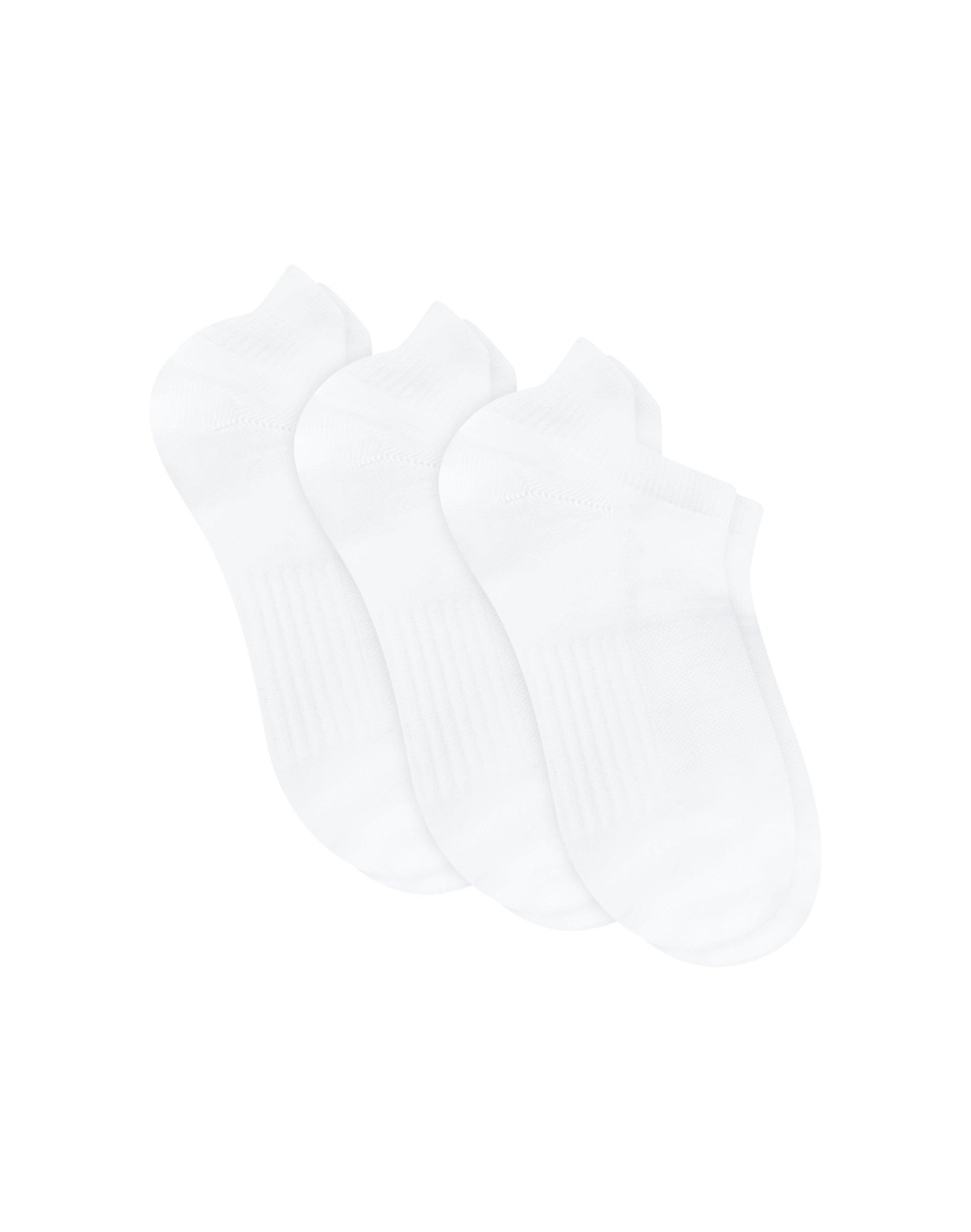 hanes moves women's seamless stretch no show tab socks, 3-pairs white 5-9