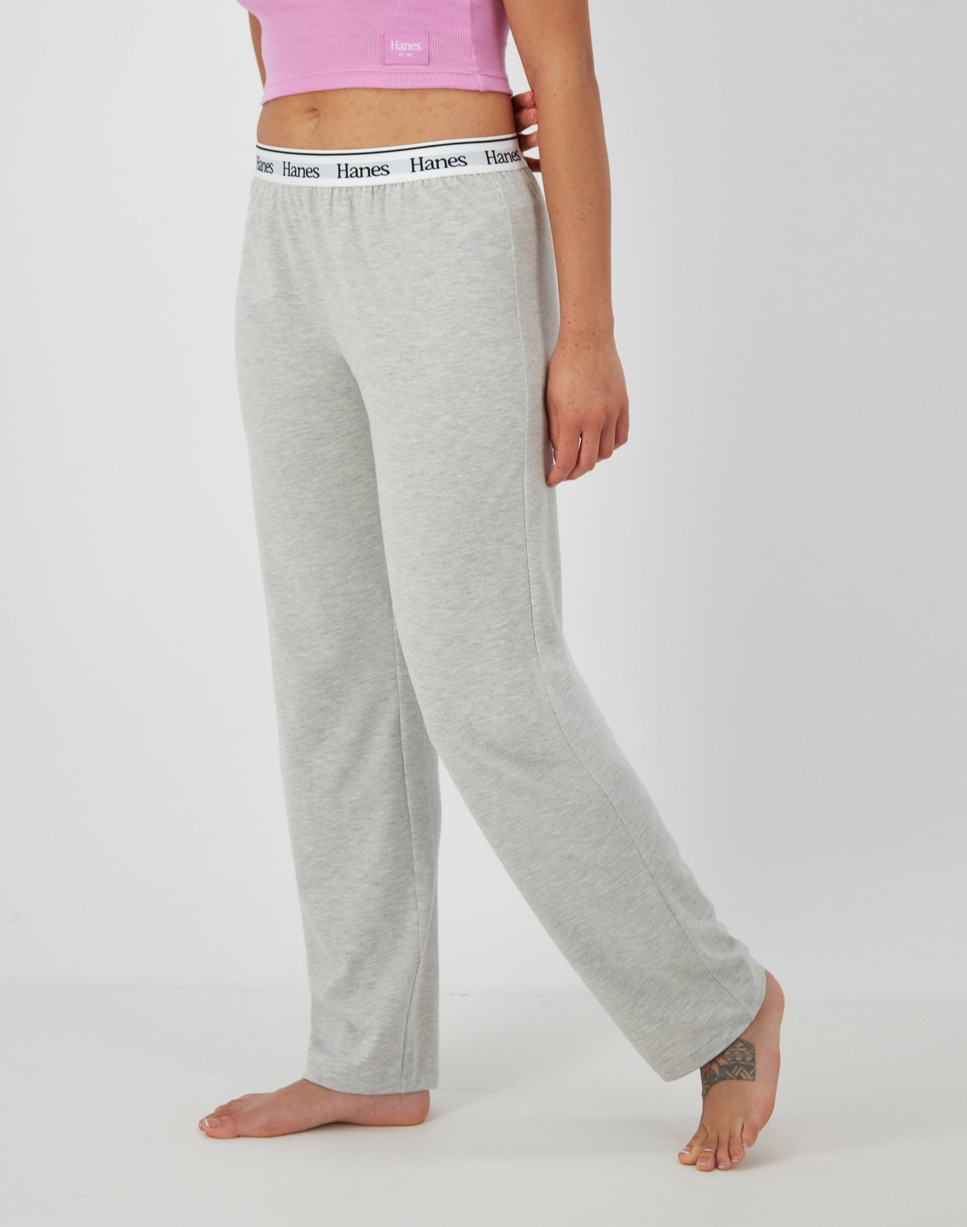 hanes originals comfywear women's lounge pants grey marle s