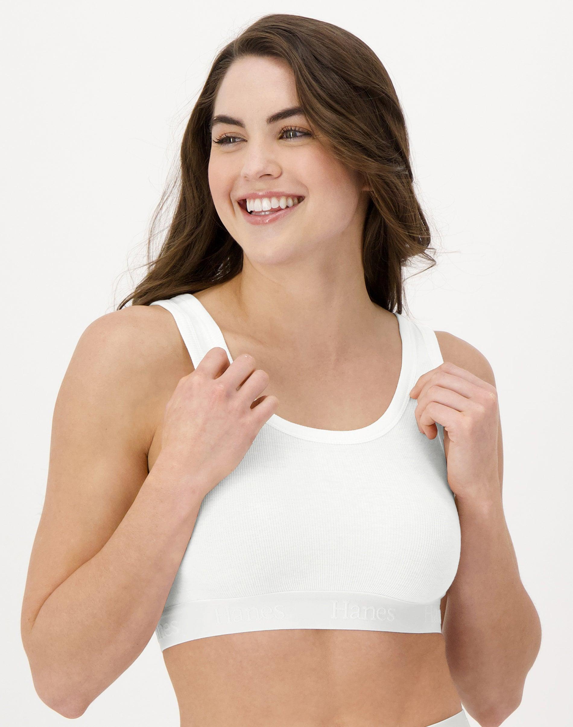 hanes originals women's supersoft comfywear rib banded crop top pearl s