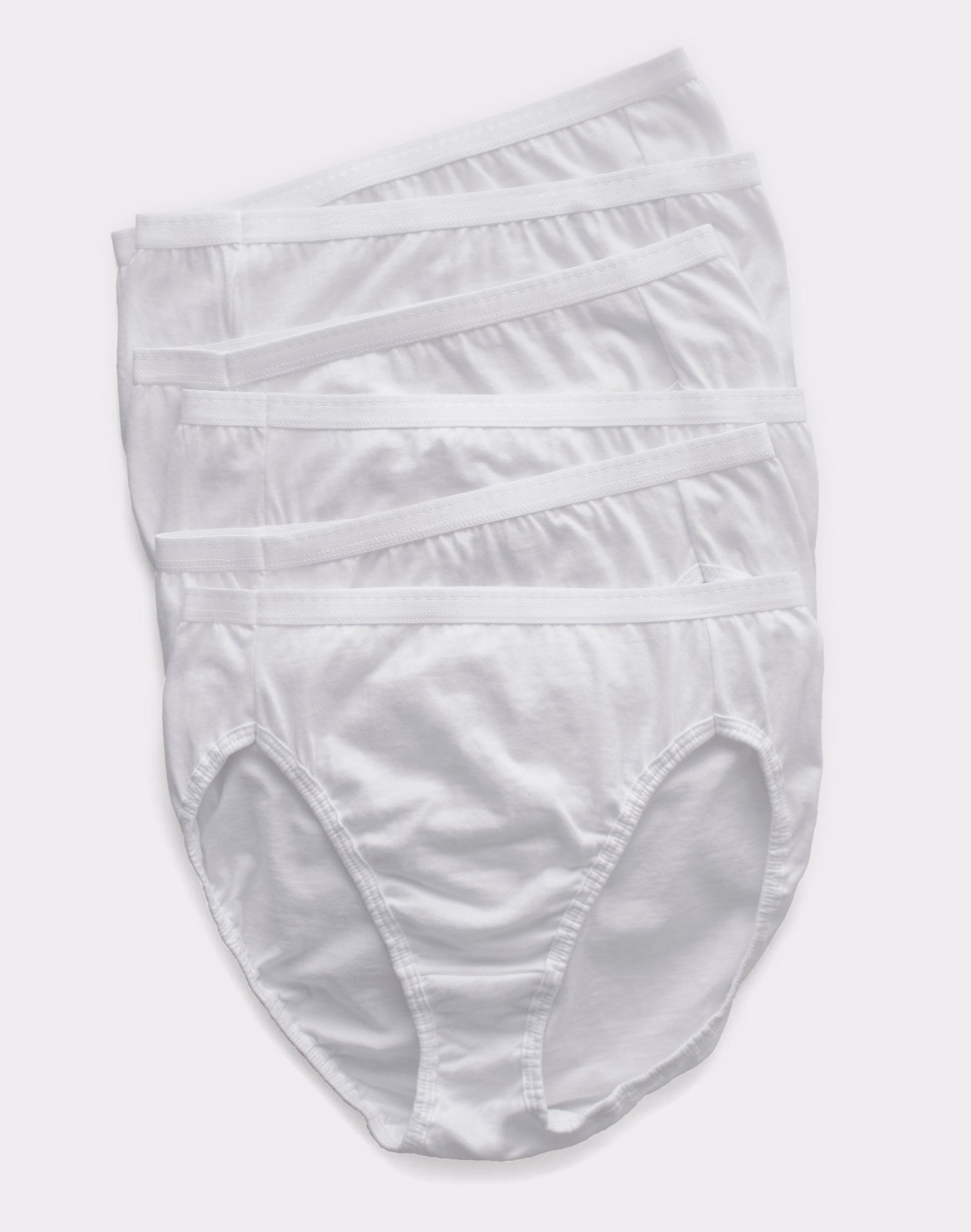 hanes ultimate women's breathable hi-cut underwear, 6-pack white/white/white/white/white/white 5
