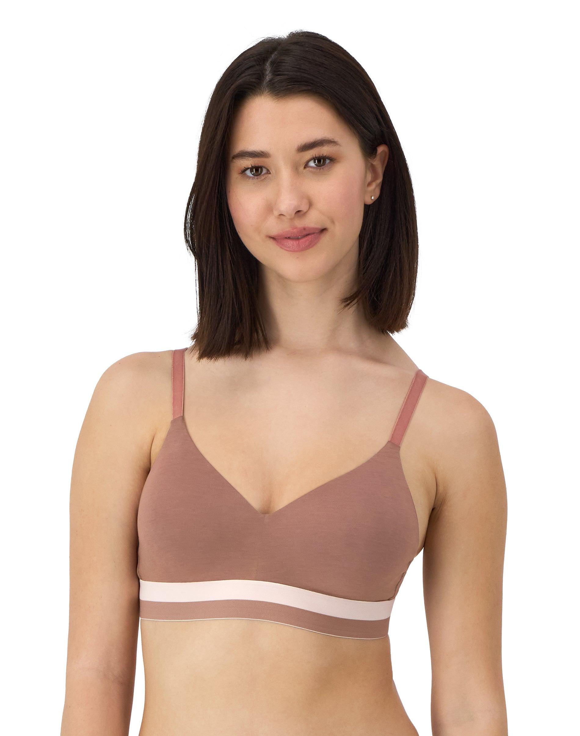 hanes women's natural lift wireless bra earthen tan s