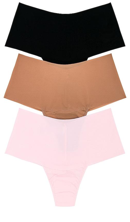 hanky panky 3 hi-rise thong in multi. - size l (also in m, s)