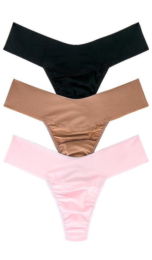 hanky panky replenishment pack in black. - size l (also in s, m)