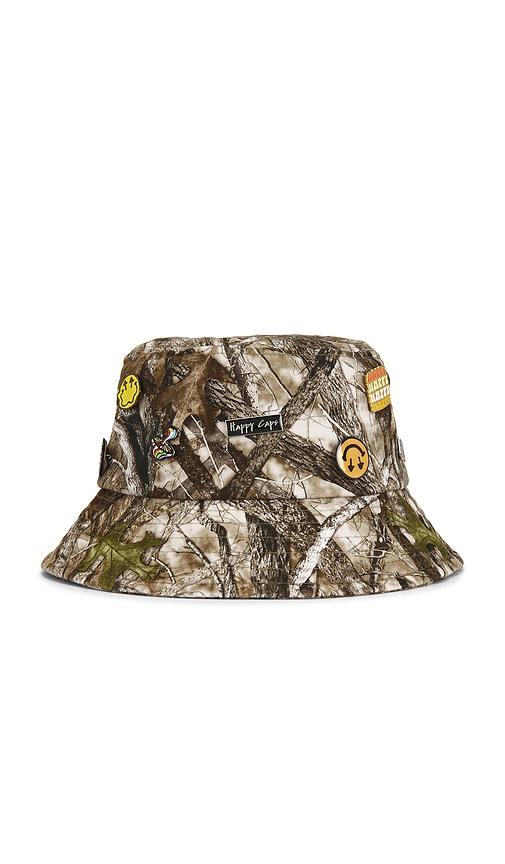 happy caps pin bucket hat in green.