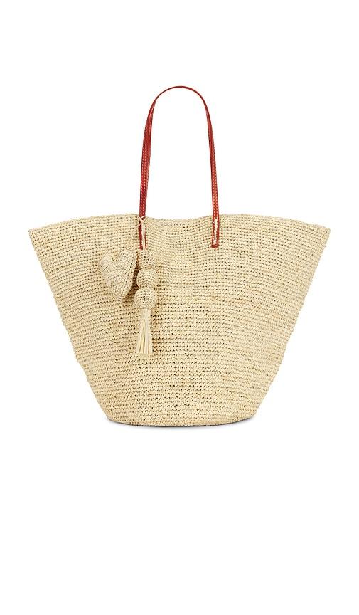 hat attack mary tote bag in neutral.