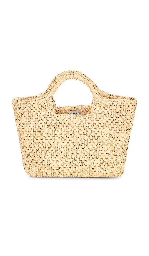 hat attack sandy top handle bag in neutral.