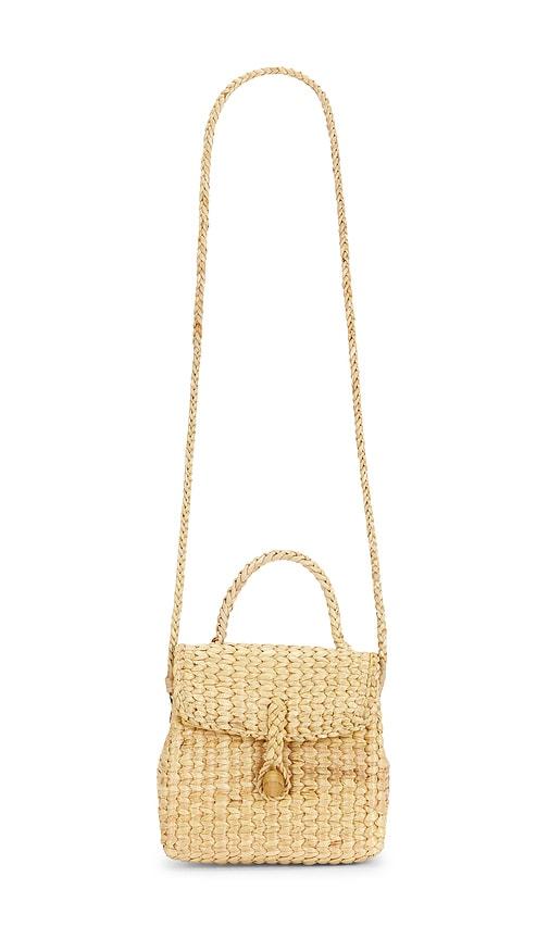 hat attack shiloh mini top handle bag in neutral.