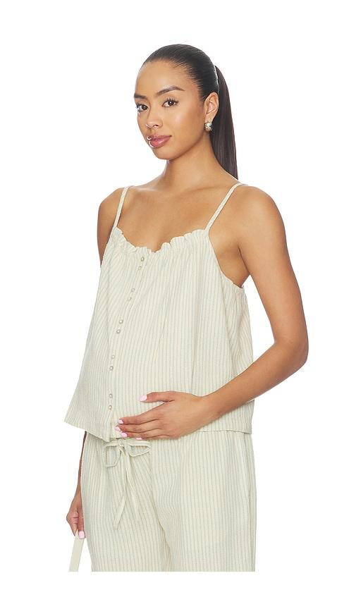 hatch the isla nursing top in blue. - size m (also in s, xs)