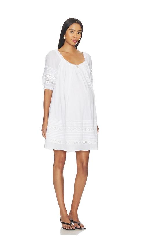 hatch the lottie secret nursing mini dress in white. - size s (also in xs, xl)