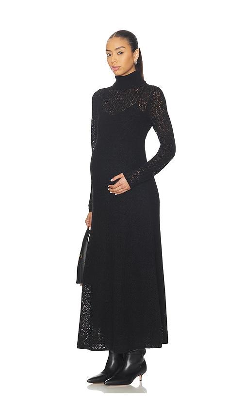 hatch the luella knit pointelle dress in black. - size 0 (also in 3, 4)