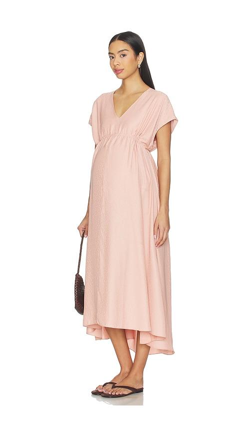 hatch the neema caftan in peach. - size l (also in xs, m, xl)