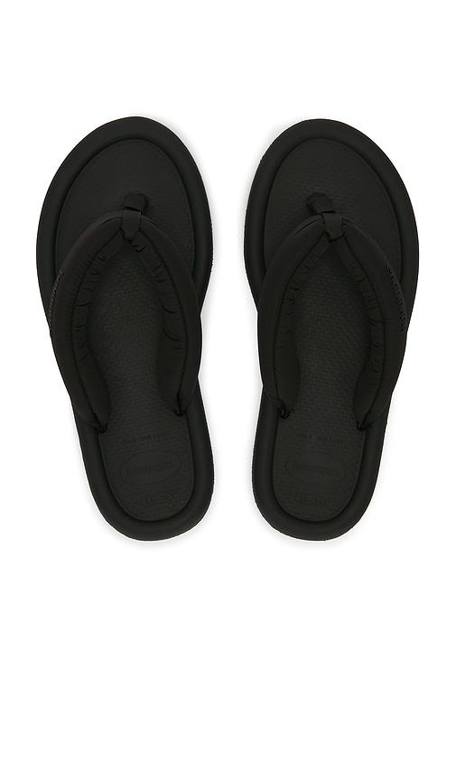 havaianas maxi puffed sandal in black. - size 35/36 (also in 37/38, 39/40, 41/42)