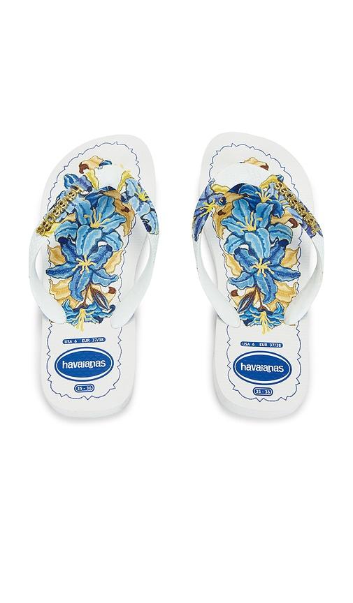 havaianas tropicalia vibes ii sandal in white. - size 39/40 (also in 41/42)