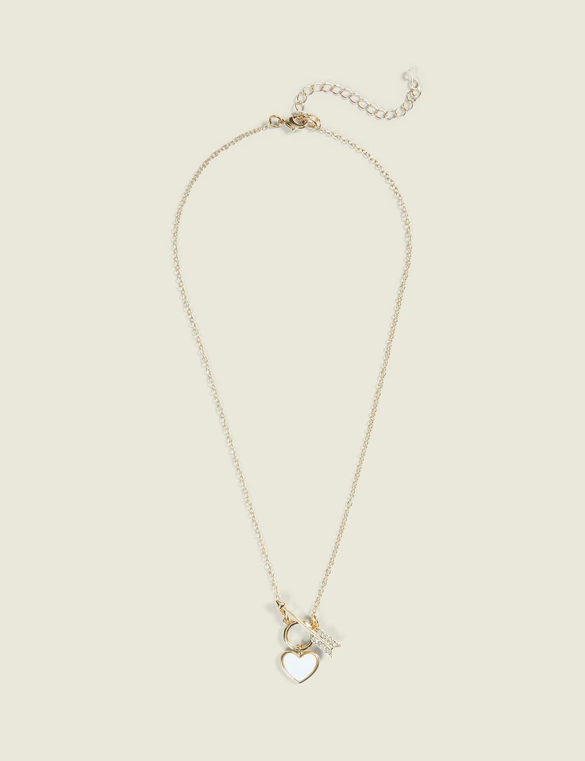 heart & arrow toggle necklace