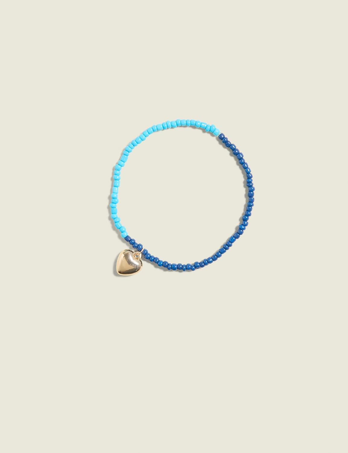 heart charm stretch bracelet