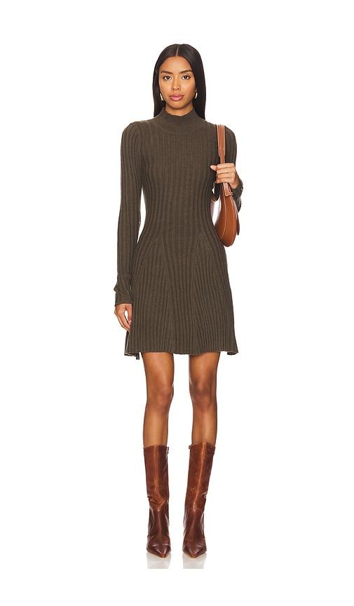 heartloom adi dress in dark green. - size l (also in xs, s, m, xl)