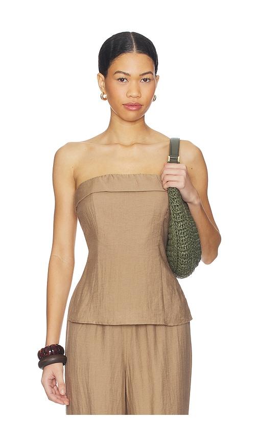 heartloom anne top in brown. - size l (also in m, s, xl, xs)