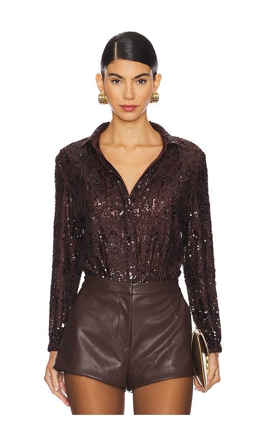 heartloom beatrix bodysuit in brown. - size s (also in xs)