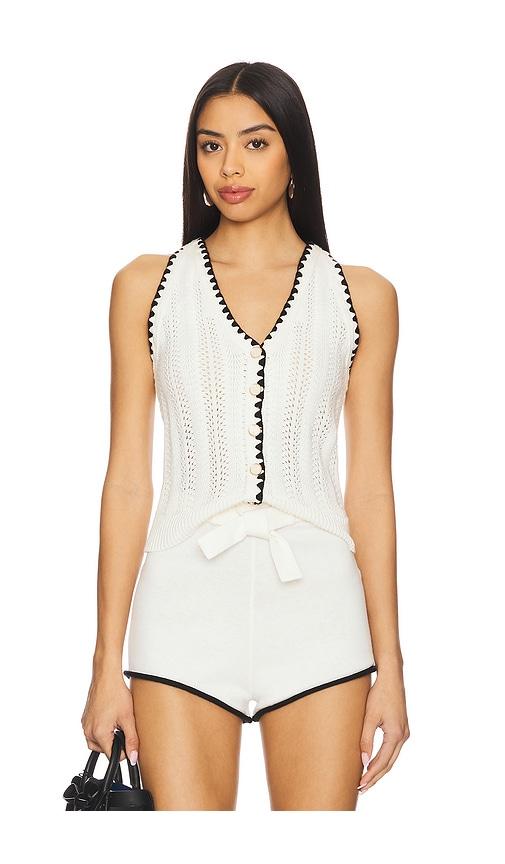 heartloom bethany vest in white. - size l (also in m)