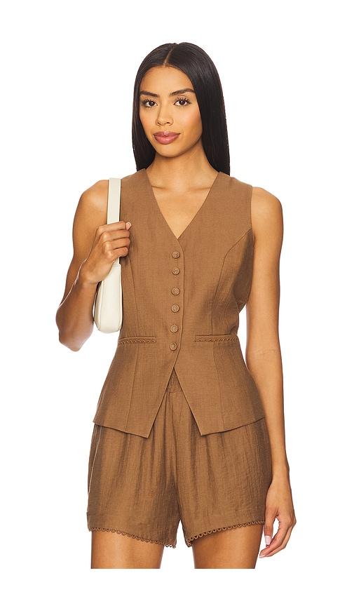 heartloom campari vest in brown. - size s (also in xs)
