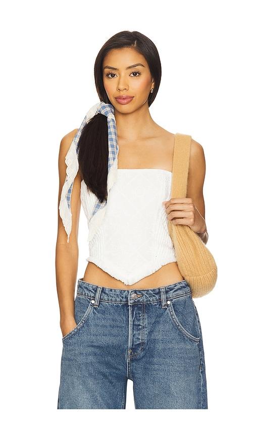 heartloom carla top in white. - size l (also in xl)