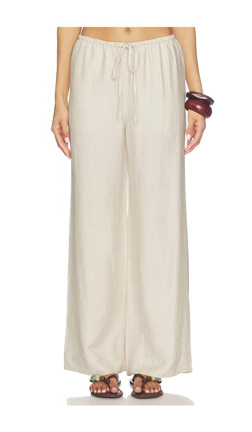 heartloom catalina pant in beige. - size l (also in xs, s, m, xl)
