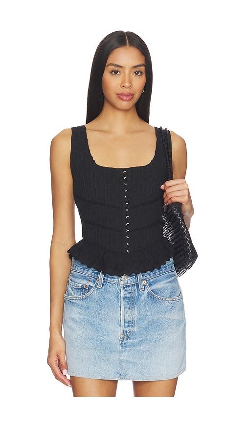 heartloom christine top in black. - size l (also in xs, s, m, xl)