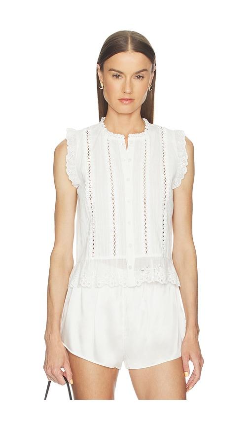 heartloom dia top in white. - size l (also in m, xl)