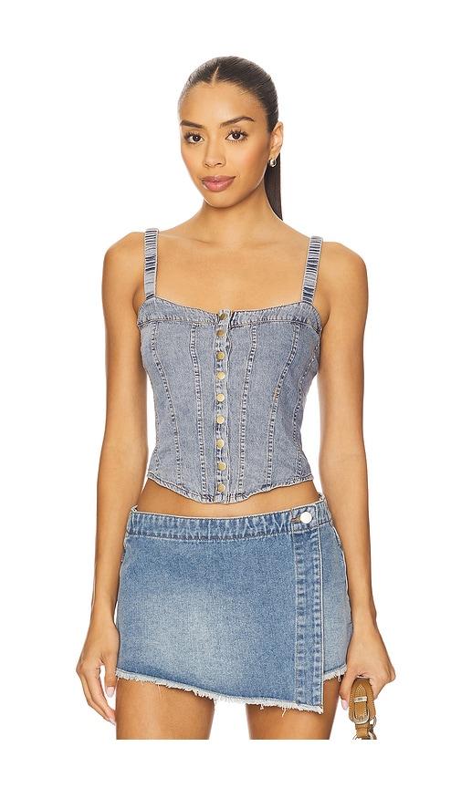 heartloom diane top in blue. - size s (also in xs)
