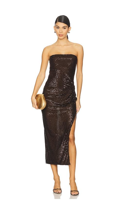 heartloom elodie dress in brown. - size s (also in xs)