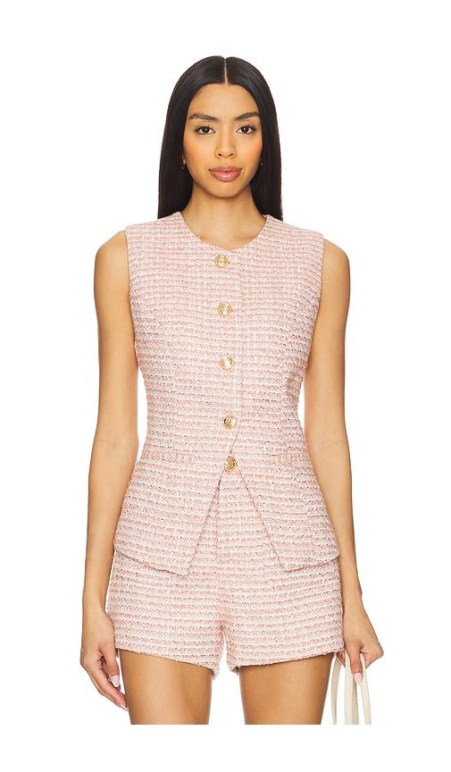 heartloom emerson vest in pink. - size l (also in xs, s, m, xl)