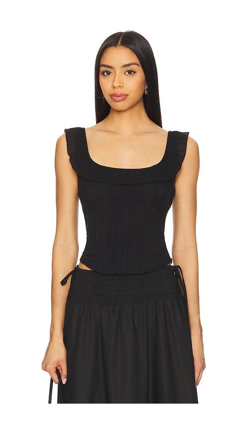 heartloom gisela top in black. - size l (also in s, m)