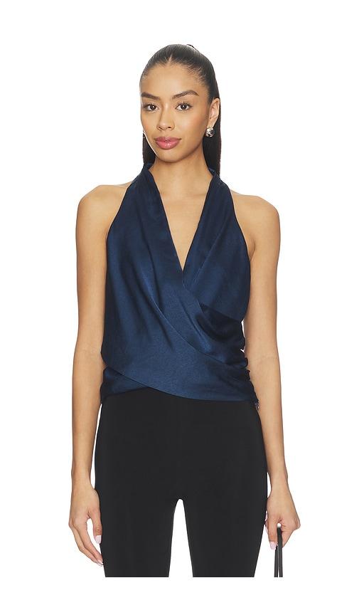 heartloom kary top in navy. - size l (also in m, s, xs)