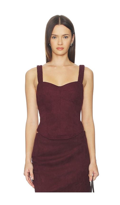heartloom lennox top in burgundy. - size l (also in xs, s)