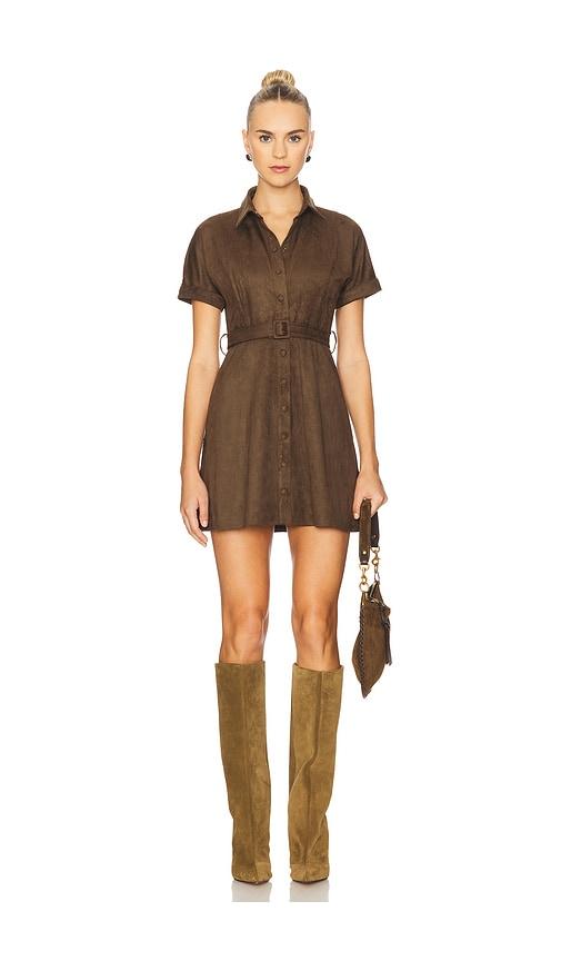 heartloom margot dress in brown. - size l (also in xs, m)