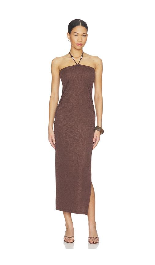 heartloom michelle dress in brown. - size l (also in xs, s, m, xl)