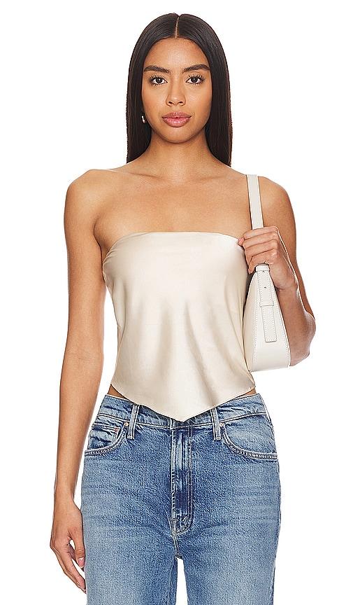 heartloom monico top in metallic gold. - size l (also in xl)