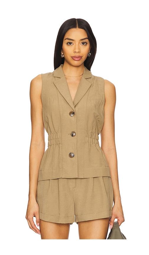 heartloom otto vest in tan. - size m (also in s, xs)