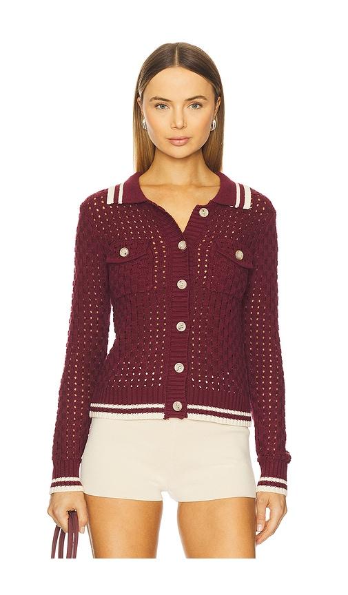 heartloom posey cardi in burgundy. - size s (also in xs)